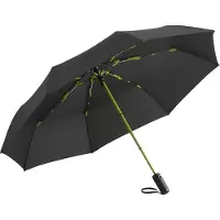 FARE Colorline 5644 extra grote zakparaplu zwart limegroen zakparaplu vouwparaplu opvouwbare paraplu windproof windvast stormbestendig stormparaplu reisparaplu