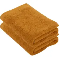 Tiseco Home Studio - Badlaken DELUX - - SET/2 - 100% katoen - 550 g/m² - 100% katoen - superzacht en zeer absorberend - 70x140 cm - Tangerine