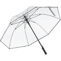 FARE Pure 2333 transparante doorzichtige XL paraplu zwart 120 centimeter doorschijnend windproof windvast stormvast stormparaplu