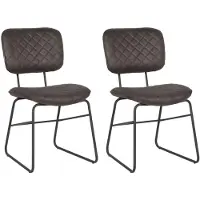 Label51 Eetkamerstoelen 2 st Sev 49x60x87 cm antracietkleurig
