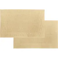 Tiseco Home Studio - Badmat DELUX - SET/2 - 100% katoen - 750 g/m² - superzacht en zeer absorberend - Rechthoek - 50x80 cm - Zand
