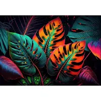 Consalnet Vliesbehang - Fotobehang - Planten - Bladeren - Tropisch - Natuur - Groen - 290x416 cm (Hoogte x Lengte)