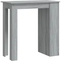 vidaXL Bartafel met opbergrek 102x50x103,5 cm hout grijs sonoma