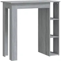 vidaXL Bartafel met schap 102x50x103,5 cm bewerkt hout grijs sonoma