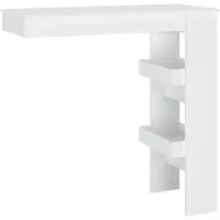 vidaXL Bartafel wandgemonteerd 102x45x103,5 cm bewerkt hout wit