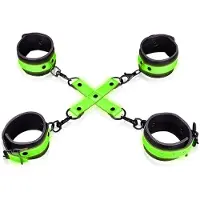 Ouch! Glow in the Dark - Hand en enkelboeien met Hog Tie