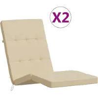 vidaXL Terrasstoelkussens 2 st oxford stof beige