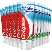 Colgate 12x Tandpasta Triple Action Xtra White 75 Ml