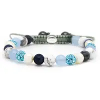 Karma Armband Spiral Baby Blues XS Blue Crystal