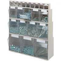 Lockweiler Opbergbakstelling | H242xB600xD203mm | 3 x E | kunststof wit | 1 stuk - 1500313 1500313