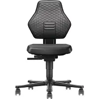BIMOS Werkdraaistoel | wielen | kunstleer kussen zwart | 450-600 mm | 1 stuk - 9073-0551 9073-0551