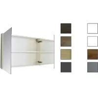 Sanicare Spiegelkast Qlassics 120 cm. 2 dubbelzijdige spiegeldeuren truffel