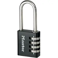 Master Lock MasterLock Hangslot - Cijferslot - Lange Beugel - Massief Aluminium - Zwart - 40 mm - 7640EURDBLKLH