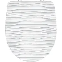 Schutte Duroplast High Gloss WC-bril WHITE WAVE met soft-close en quick-release 82584