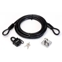 Master Lock câble en acier cadenas à boucles laminé tressé point dancrage noir 4.50 m