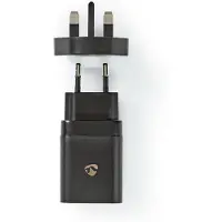 Nedis Oplader | PD3.0 18W | 1.5 / 2.0 / 3.0 A | 18 W | 1 stuks - WCPD18WU102BK WCPD18WU102BK