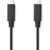 Nedis USB C naar USB C kabel | 1 meter | USB 3.1 (100% koper, Zwart)