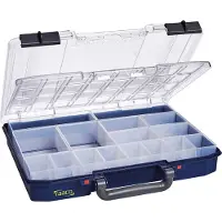 Raaco CarryLite 55 4x8-16 DLU - Assortimentskoffer - 16 vakken - Blauw