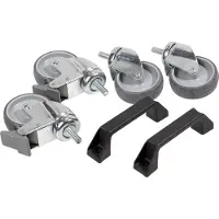 Raaco H&C-BRAK - Set van 4 zwenkwielen + handgreep (set van 4)
