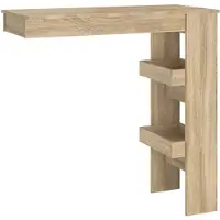 vidaXL Bartafel wandgemonteerd 102x45x103,5 cm bewerkt hout eikenkleur