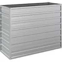 vidaXL Plantenbak verhoogd 100x40x77 cm gegalvaniseerd staal zilver