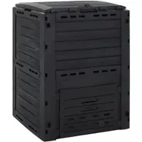 vidaXL Compostbak 280 L polypropeen zwart