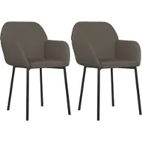 vidaXL Eetkamerstoelen 2 st fluweel donkergrijs