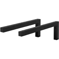 ML-Design Set van 2 plankdragers Amelia | staal zwart 40x3x15 cm wandplanken en -haken | NADUVI