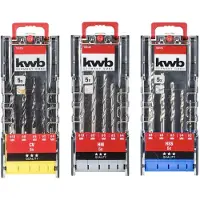 Kwb Borenset 15-delig - 5x Hout / 5x HM / 5x HSS - in 3 casettes