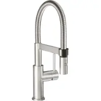 Villeroy & Boch Steel Expert Compact - Keukenkraan met flexibele uitloop en uittrekbare sproeikop, roestvrij staal 927300LC