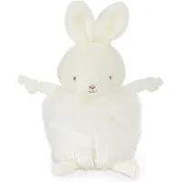 Bunnies By The Bay Roly Poly Bun Bun Knuffel - Knuffeldier - Geborduurde details - Konijn - 13 cm - Wit