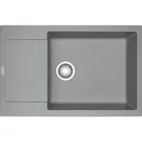 Franke MARIS MRG 611-78 XL Inbouwspoel / Fraganit / Steingrijs / Omkeerbaar / Drukknop / 60 cm