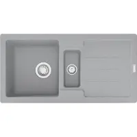 Franke spoelbak STRATA STG 651-86, steingrijs, met afvoerkraan / Uitsparing: 840 x 415 cm / Inbouwspoelbak