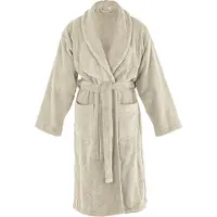 Tiseco Home Studio - Badjas DELUX - 100% katoen - 370 g/m² - badstof - unisex- riem en zakken - S/M - Zand