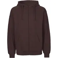 Neutral Fairtrade Men's Zip Hoodie met capuchon Brown - M