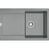 Franke Maris Inbouwspoel, Fragranit spoelbak MRG 611-78, steingrijs, met drukknop, roestvrij staal, vanaf 45 cm. Artikelnummer: 114.0477.