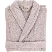 Tiseco Home Studio - Badjas DELUX - 100% katoen - 370 g/m² - badstof - unisex- riem en zakken - S/M - Roze