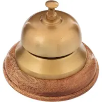 Atmosphera Kids Luxe Receptiebel - Tafelbel - Mango hout - Goud