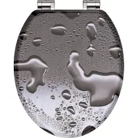 Schutte MDF WC-bril GREY STEEL met soft-close 80123