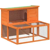 vidaXL Konijnenhok 102x90x84,5 cm massief grenenhout bruin