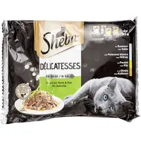 Sheba 3x delicatesses in gelei Mix Selectie 4x 85g
