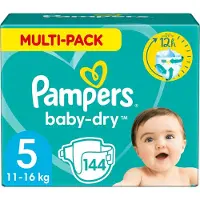 Pampers Baby-Dry Luiers - Maat 5 (11-16 kg) - 144 stuks - Multi-Pack