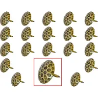 AMIG – Stalen Stoffeernagels Siernagels Meubelnagels Sierspijkers – ø25 x 24mm - Rond – Ruw Oppervlak – Antiek Brons – Rustiek Ornament - 20 stuks