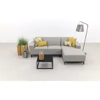 Van der Garde Tuinmeubelen Boavista/Toronto loungebank chaise longue - Nature Grey - 3-delig - links