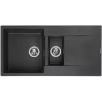 Reginox Amsterdam 15 spoelbak 100x50cm Black Silvery R30967