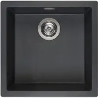 Reginox Amsterdam 40 spoelbak 46x46cm Black Silvery R32312