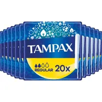 Tampax Regular - Tampons - Met Kartonnen Inbrenghuls - Voordeelverpakking 12 x 20 Stuks
