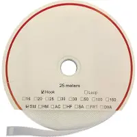 FASTECH T0102000000325 Klittenband Om vast te plakken Hotmelt Haakdeel (l x b) 25000 mm x 20 mm Wit 25 m