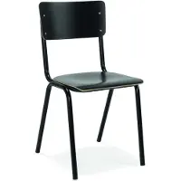 Workliving School Eetkamerstoel - Houten Design Zwart