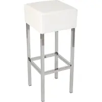 Workliving Barkruk Skai - Wit / Chroom